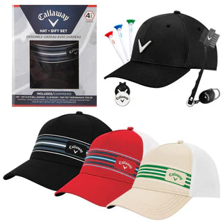 Callaway Golf Cap Gift Set — Performance Cap + Club Brush, Tees & Magnetic Ball Marker