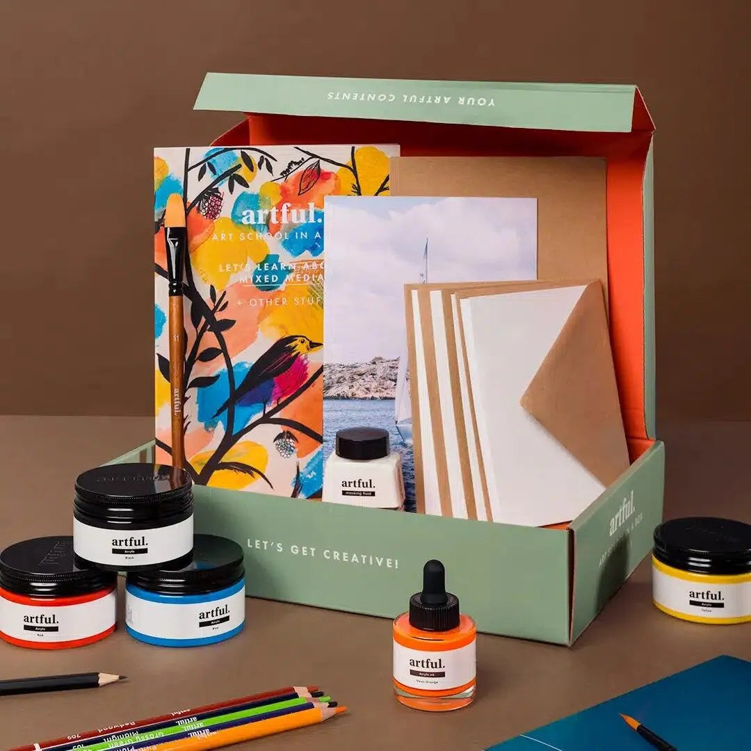Mixed Media Art Kit – Art School in a Box Gift for Beginners & Hobby Artists